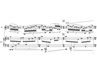 「Flow Flute and Piano」第三部の楽譜